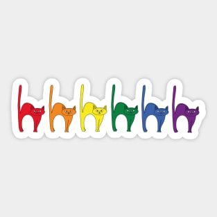 Cute Cats Rainbow Flag Sticker